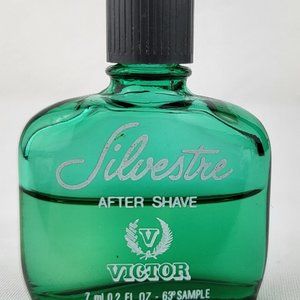 VINTAGE Victor Silvestre After Shave Sample 7ml  60% Full  Green 70's Collectors